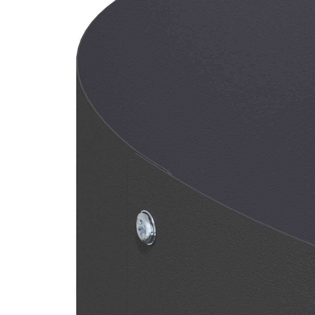 Δακτύλιος γλάστρας Μαύρο 120 x 120 x 20 εκ. - Pakobazaar