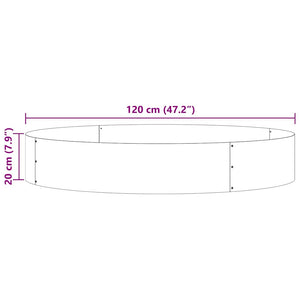 Δακτύλιος γλάστρας Μαύρο 120 x 120 x 20 εκ. - Pakobazaar