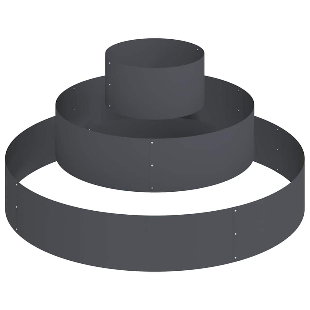 Γλάστρα Κήπου Ανθρακί 120 x 120 x 20 εκ. Ψυχρής έλασης χάλυβας - Pakobazaar