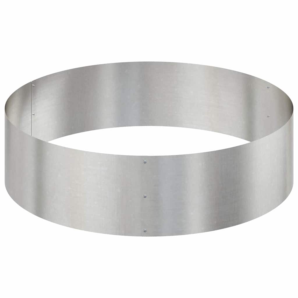 Γλάστρα Κήπου Ασημί 120 x 120 x 20 εκ. Ανοξείδωτο ατσάλι