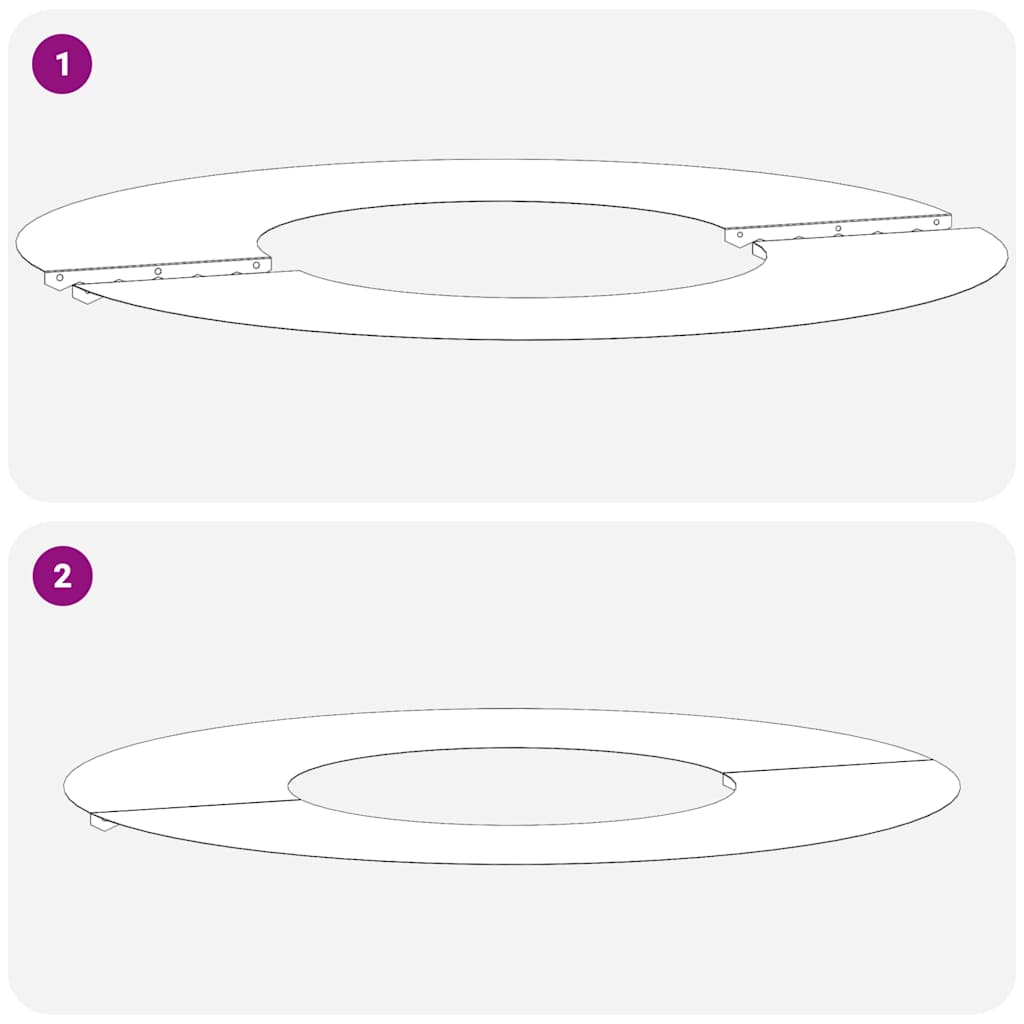 κατάλληλο για επίπεδα δαχτυλίδια δέντρου 5 pcs Ασημί Ø30 / 60 εκ.