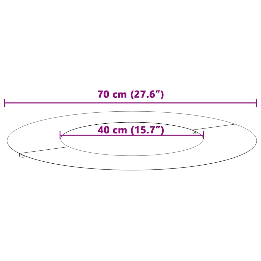 κατάλληλο για επίπεδα δαχτυλίδια δέντρου 5 pcs Λαδί Ø40 / 70 εκ.