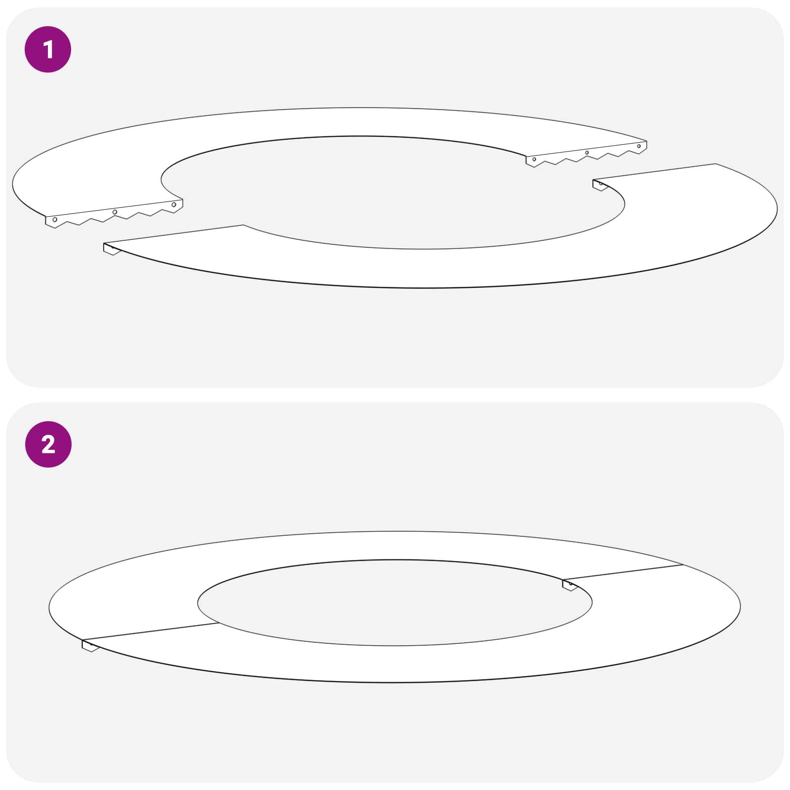 κατάλληλο για επίπεδα δαχτυλίδια δέντρου 5 pcs Καφέ Ø40 / 70 εκ.