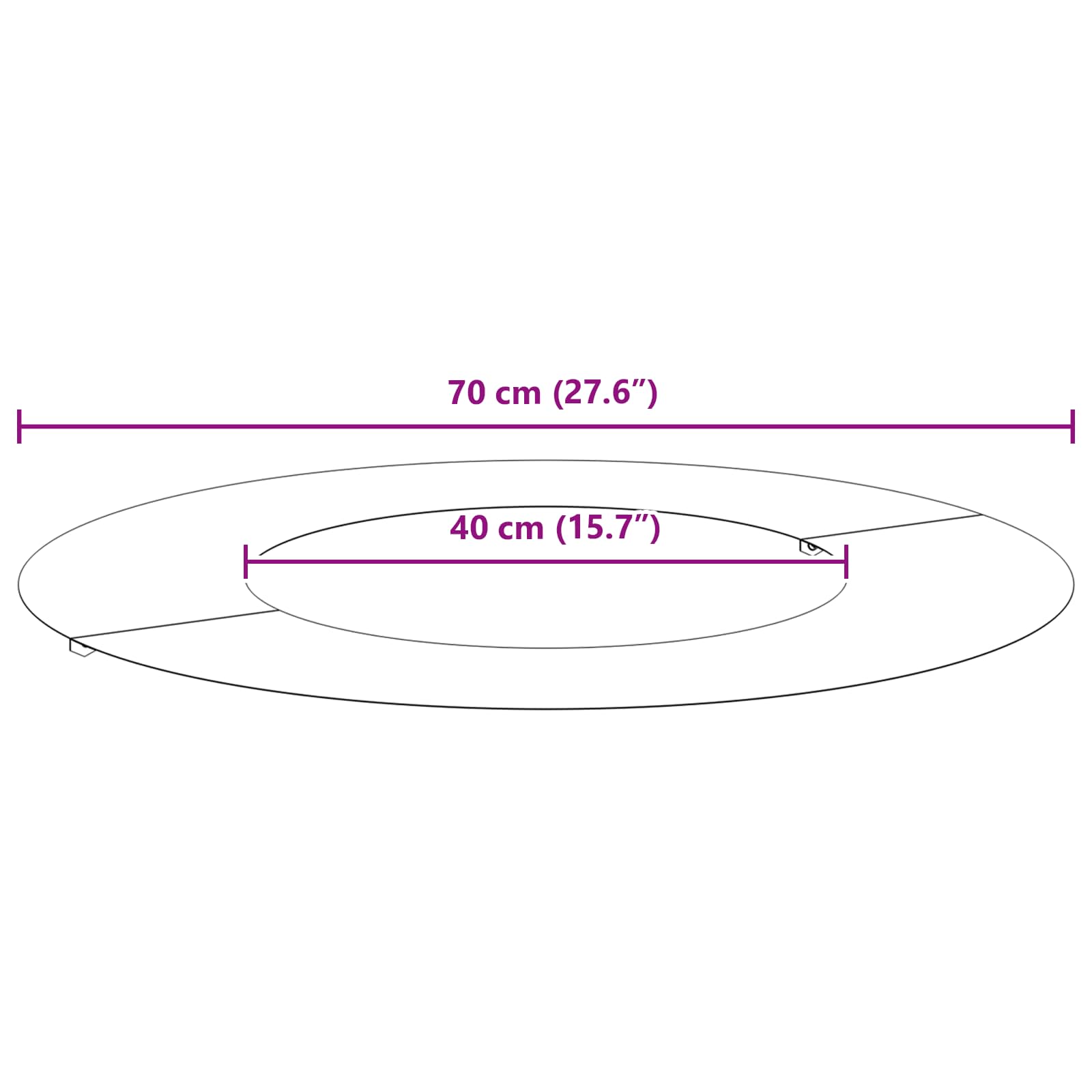 κατάλληλο για επίπεδα δαχτυλίδια δέντρου 5 pcs Καφέ Ø40 / 70 εκ.