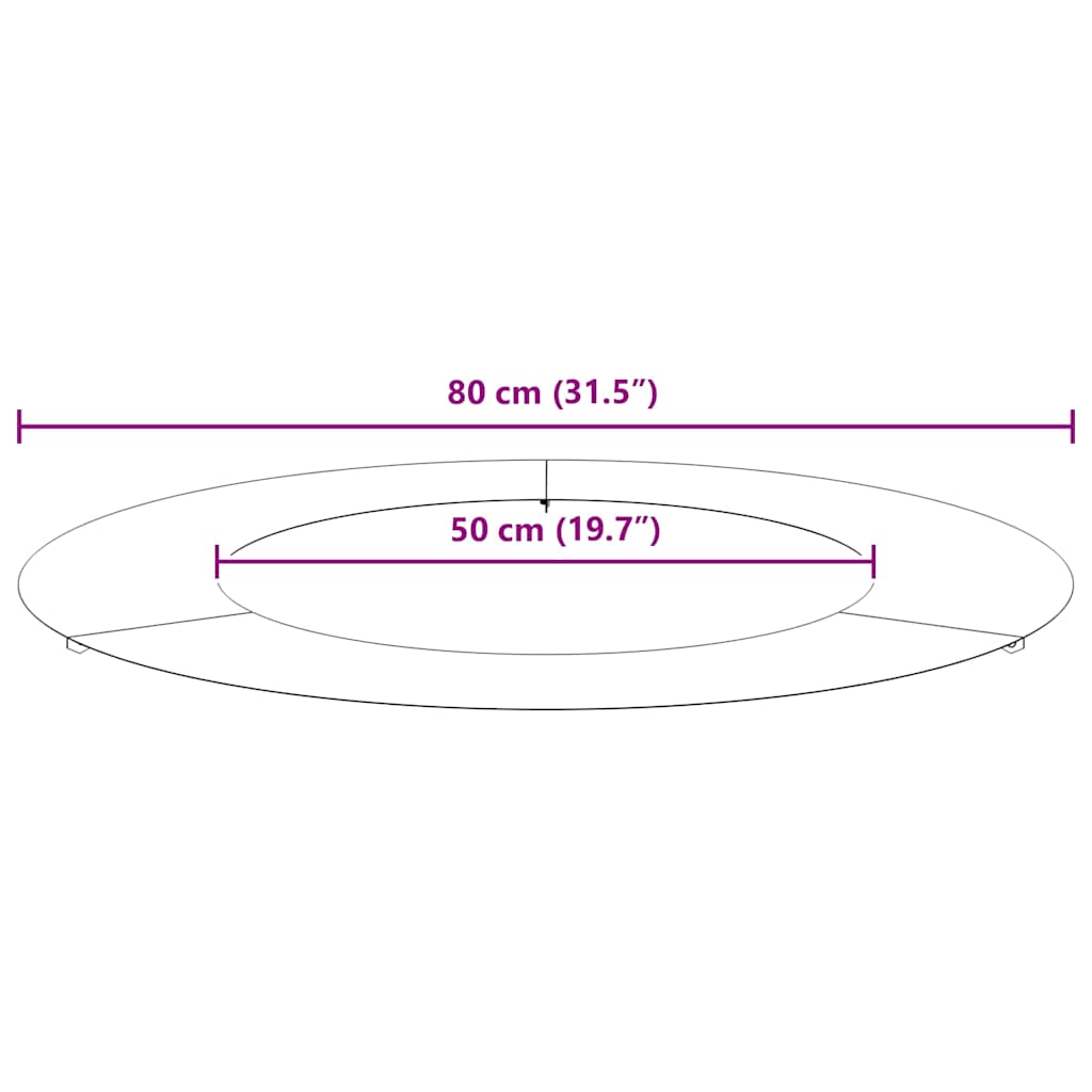 κατάλληλο για επίπεδα δαχτυλίδια δέντρου 5 pcs Μαύρο Ø50 / 80 εκ.
