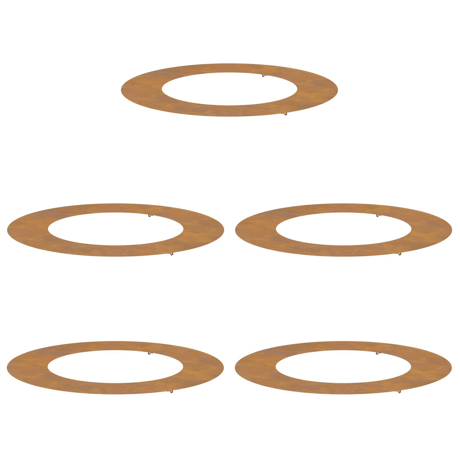 κατάλληλο για επίπεδα δαχτυλίδια δέντρου 5 pcs Καφέ Ø50 / 80 εκ. - Pakobazaar