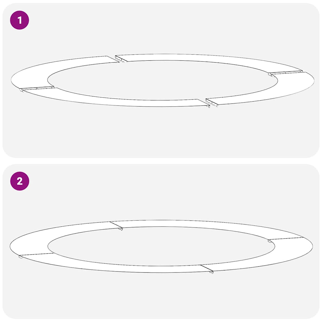 κατάλληλο για επίπεδα δαχτυλίδια δέντρου 5 pcs Μαύρο