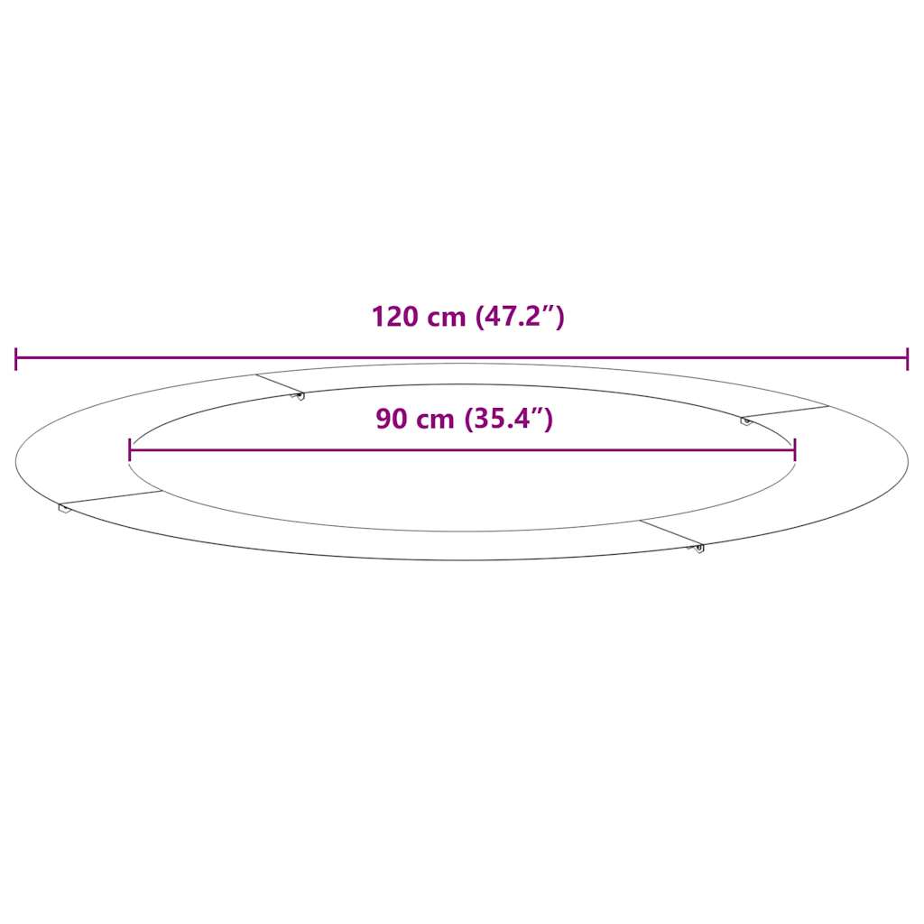 κατάλληλο για δαχτυλίδι επίπεδου δέντρου Ανθρακί Ø90 / 120 εκ.