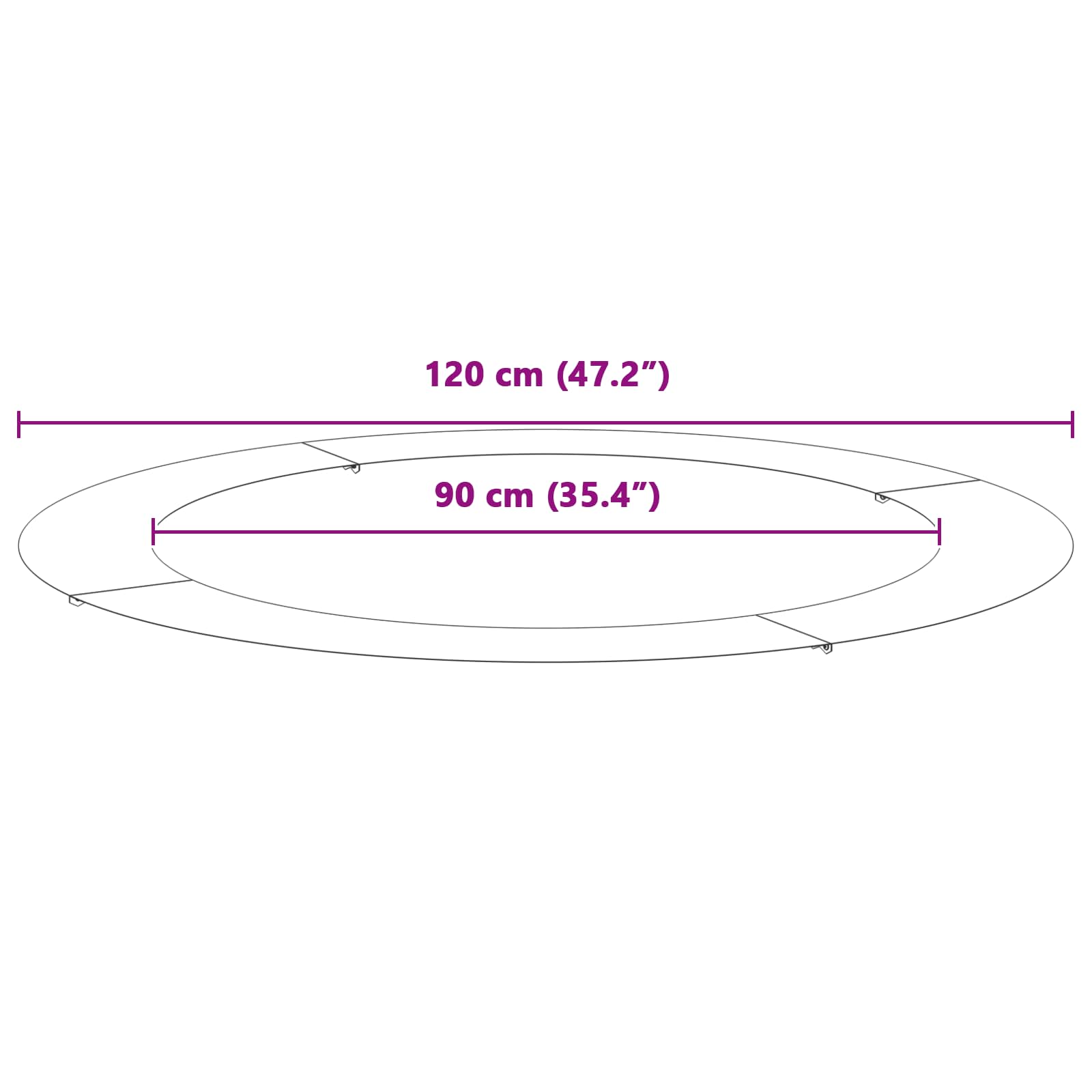 κατάλληλο για επίπεδα δαχτυλίδια δέντρου 5 pcs Καφέ Ø90 / 120 εκ. - Pakobazaar