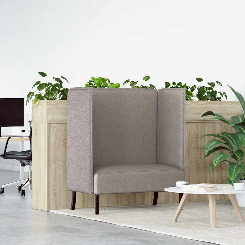 Καναπές Υψηλής Πλάτης 101cm Taupe ύφασμα - Pakobazaar
