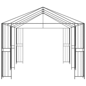 Σκελετός Γκαζebo 6 x 3 m Μαύρο Ατσάλι - Pakobazaar