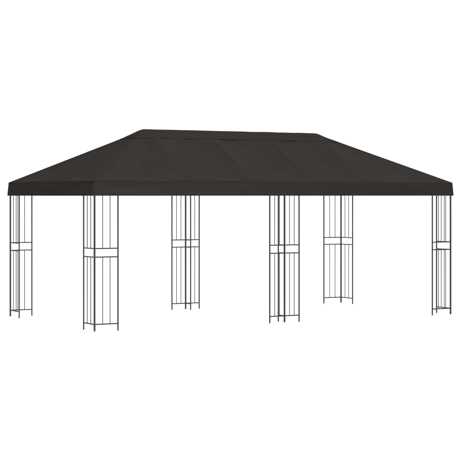 Κιόσκι με Πλαϊνές Τοίχους 6 x 3 m Ανθρακί - Pakobazaar