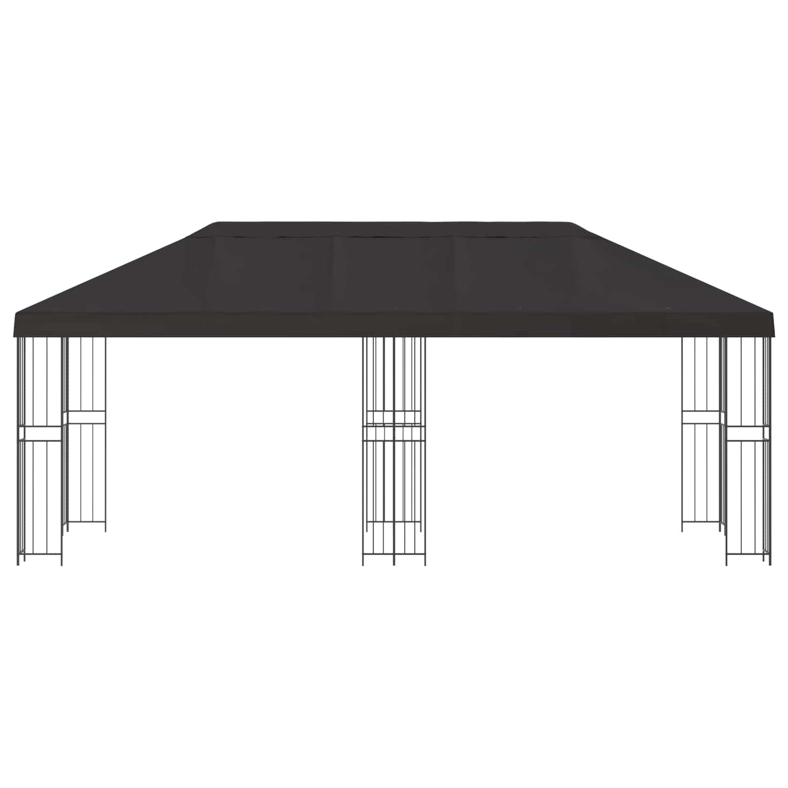 Κιόσκι με Πλαϊνές Τοίχους 6 x 3 m Ανθρακί - Pakobazaar