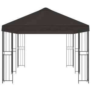 Κιόσκι με Πλαϊνές Τοίχους 6 x 3 m Ανθρακί - Pakobazaar