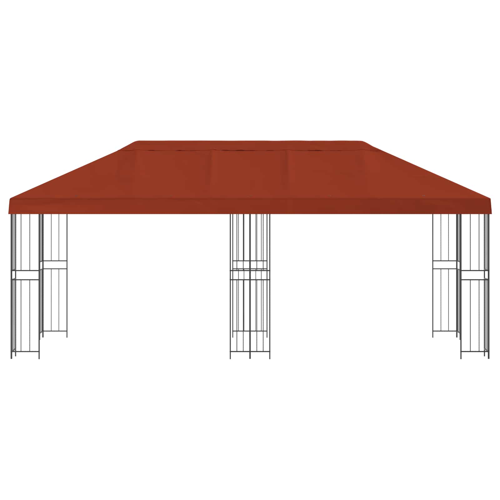 Κιόσκι με Πλαϊνές Τοίχους 6 x 3 m Τερακότα - Pakobazaar
