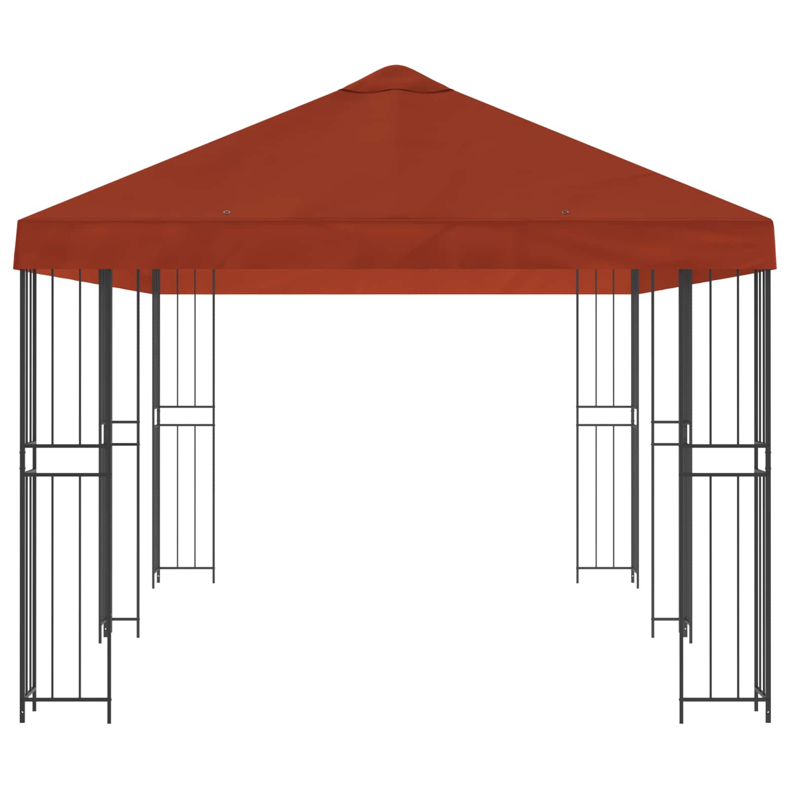 Κιόσκι με Πλαϊνές Τοίχους 6 x 3 m Τερακότα - Pakobazaar