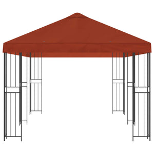 Κιόσκι με Πλαϊνές Τοίχους 6 x 3 m Τερακότα - Pakobazaar