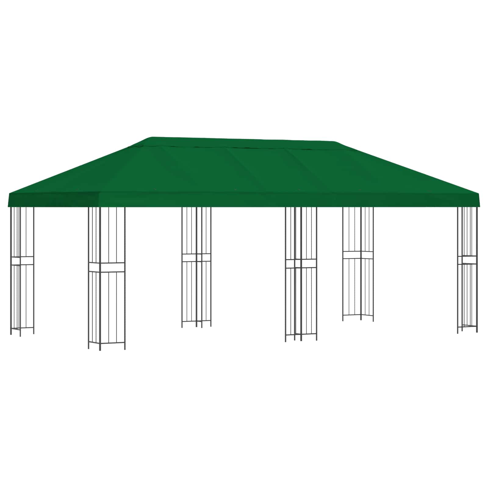 Κιόσκι με Πλαϊνές Τοίχους 6 x 3 m Πράσινο - Pakobazaar