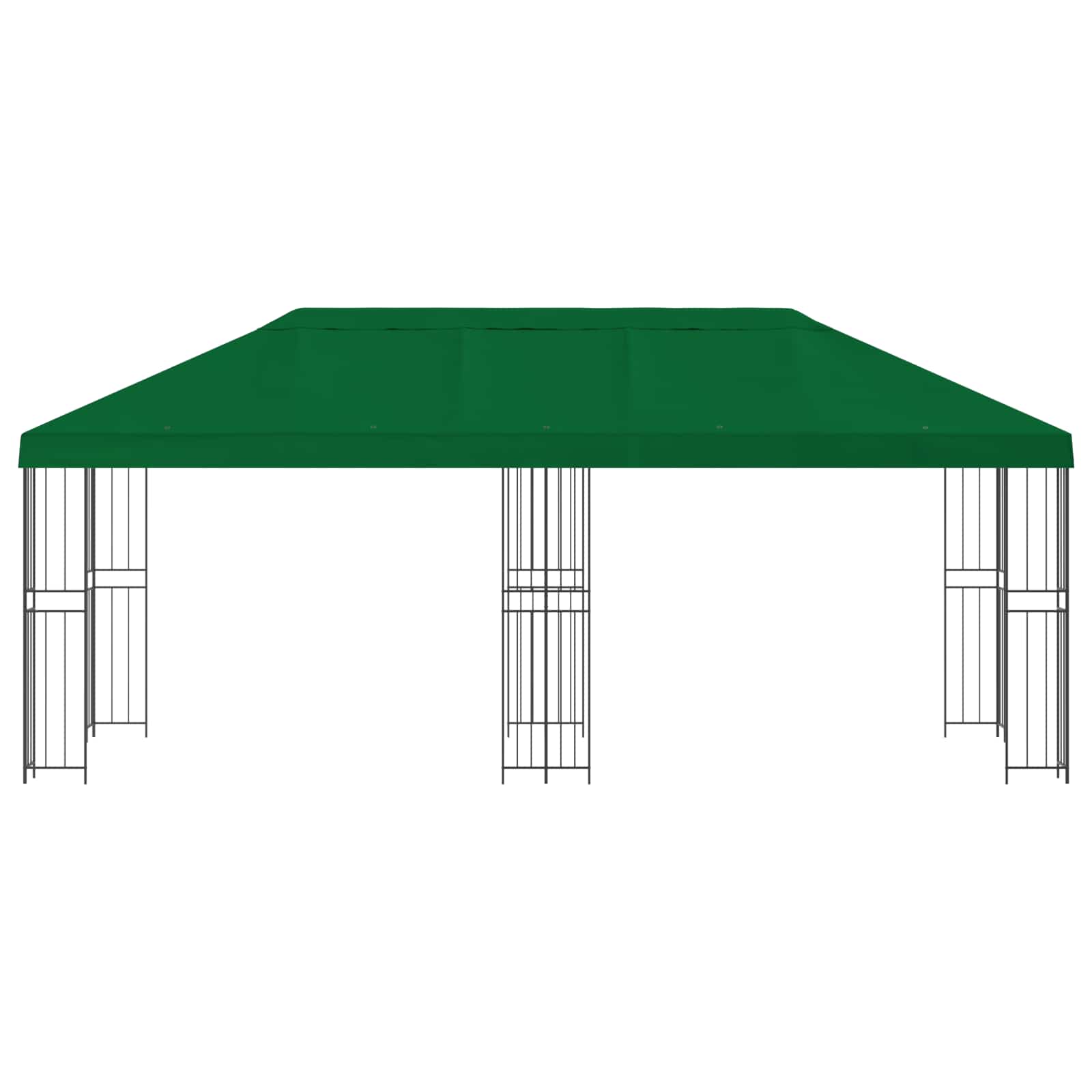 Κιόσκι με Πλαϊνές Τοίχους 6 x 3 m Πράσινο - Pakobazaar