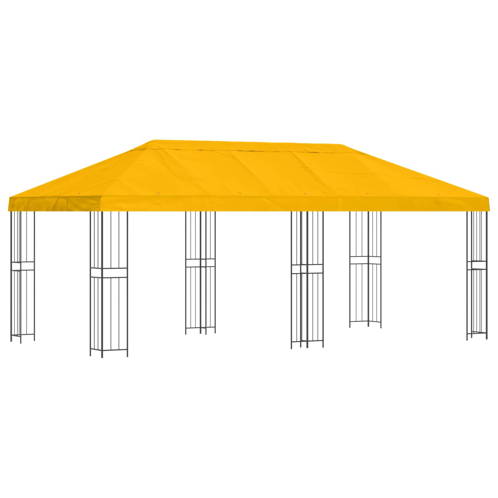 Κιόσκι με Πλαϊνές Τοίχους 6 x 3 m Κίτρινο - Pakobazaar