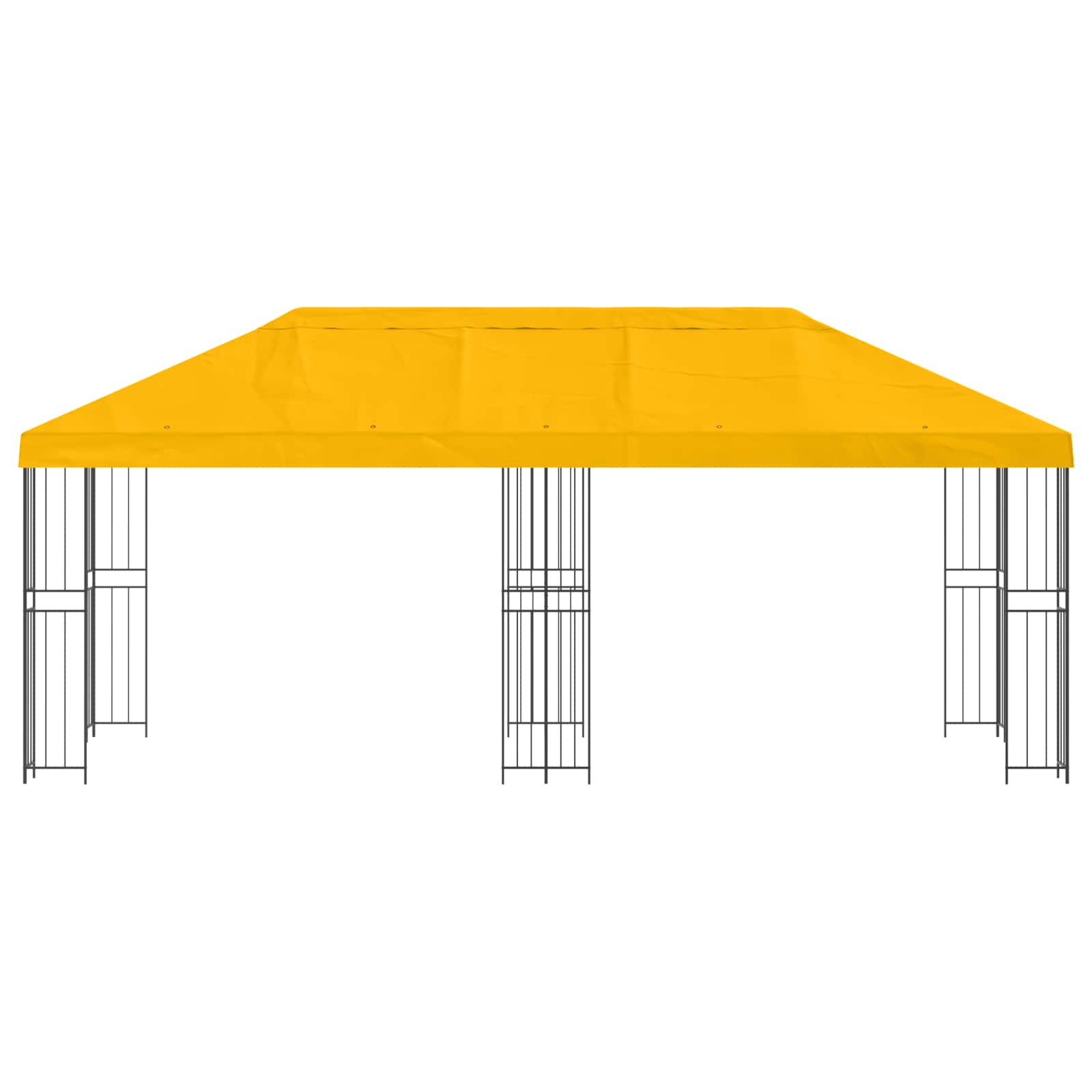 Κιόσκι με Πλαϊνές Τοίχους 6 x 3 m Κίτρινο - Pakobazaar