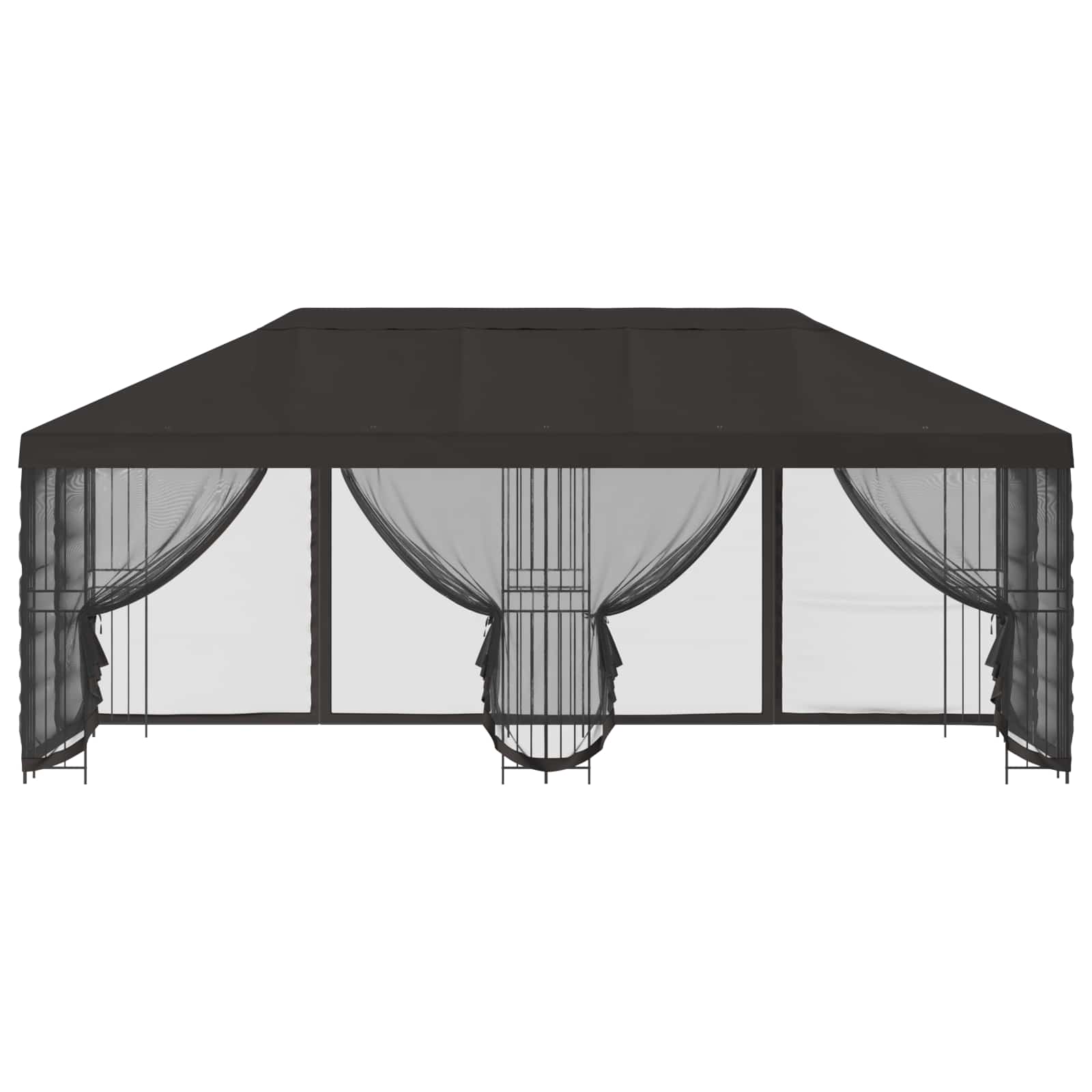 Κιόσκι με Πλαϊνές Τοίχους 6 x 3 m Ανθρακί - Pakobazaar