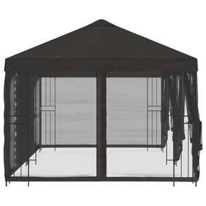 Κιόσκι με Πλαϊνές Τοίχους 6 x 3 m Ανθρακί - Pakobazaar