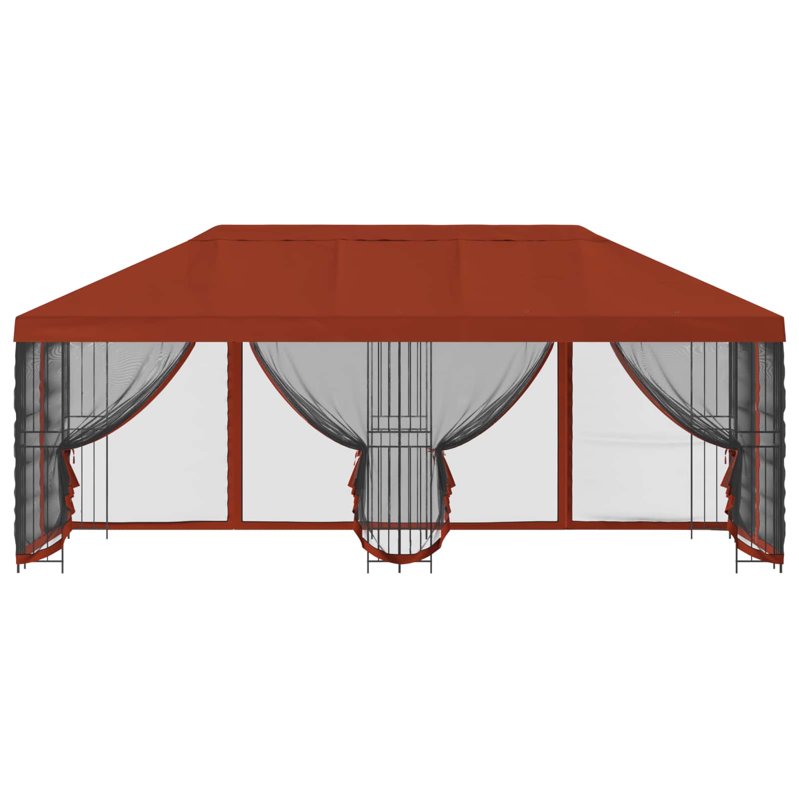 Κιόσκι με Πλαϊνές Τοίχους 6 x 3 m Τερακότα - Pakobazaar
