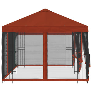 Κιόσκι με Πλαϊνές Τοίχους 6 x 3 m Τερακότα - Pakobazaar