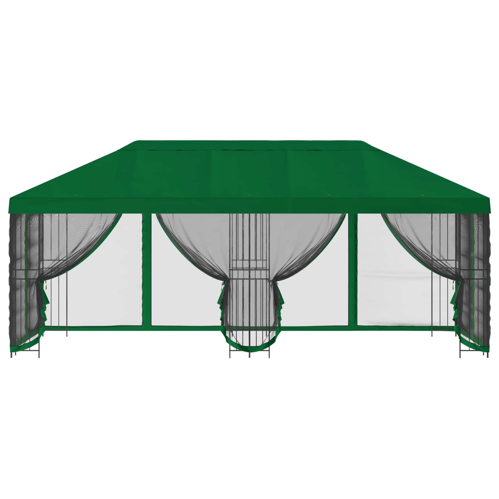 Κιόσκι με Πλαϊνές Τοίχους 6 x 3 m Πράσινο - Pakobazaar