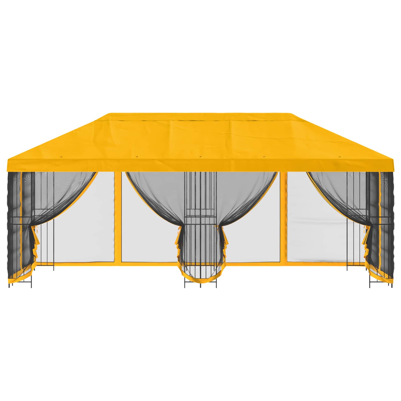 Κιόσκι με Πλαϊνές Τοίχους 6 x 3 m Κίτρινο - Pakobazaar