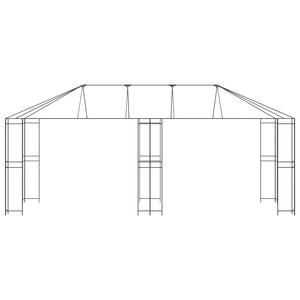 Σκελετός Γκαζebo 6 x 3 m Μαύρο Ατσάλι - Pakobazaar