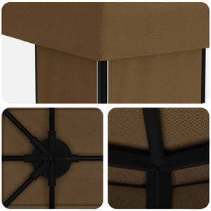 Κήπος Γκαζebo 6 x 3 m Taupe Πολυεστέρας και Χάλυβας 190 - Pakobazaar