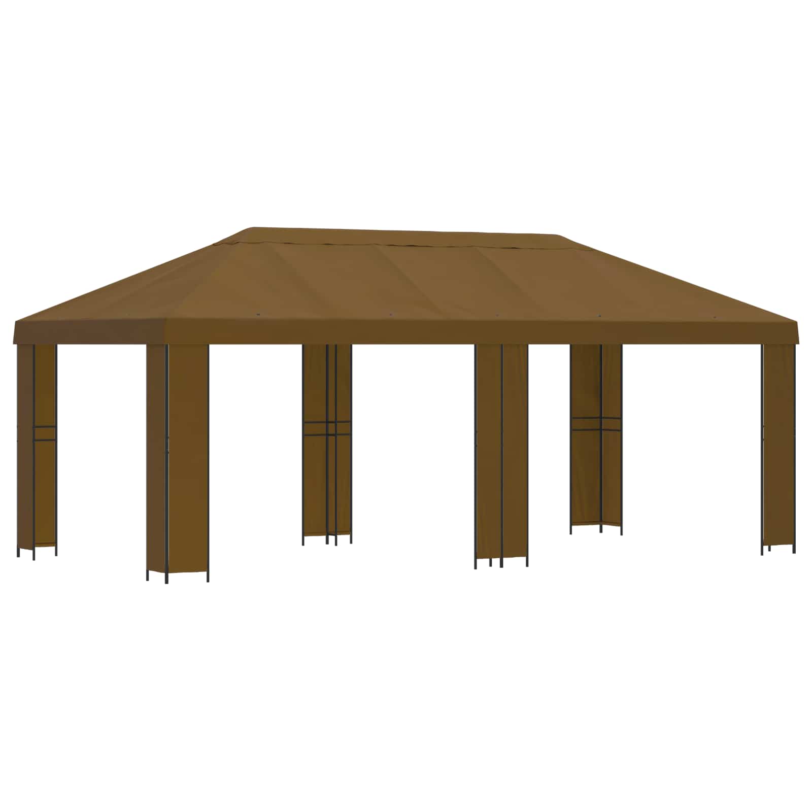 Κήπος Γκαζebo 6 x 3 m Taupe Πολυεστέρας και Χάλυβας 190 - Pakobazaar