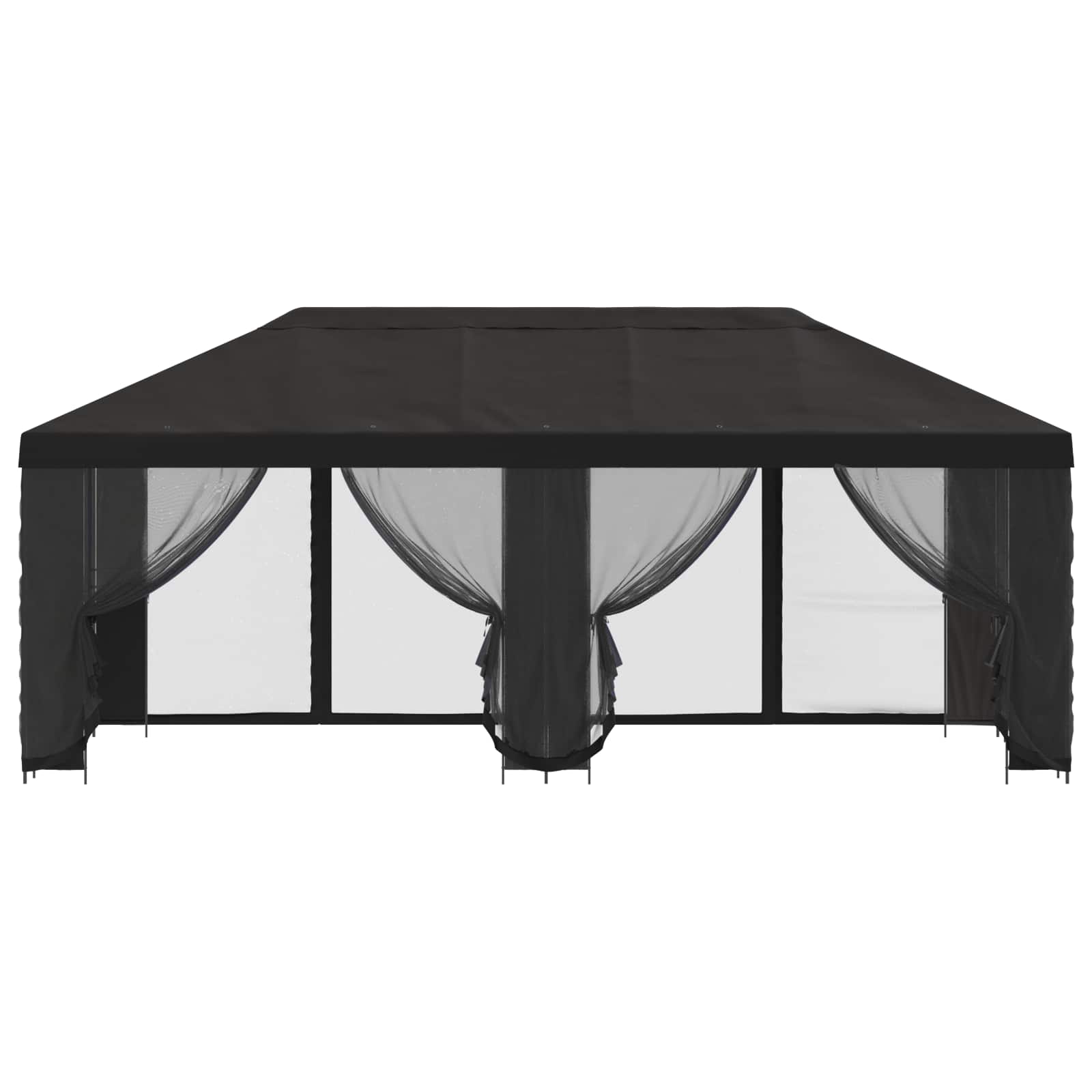 Κιόσκι με Πλαϊνές Τοίχους 6 x 3 m Ανθρακί - Pakobazaar