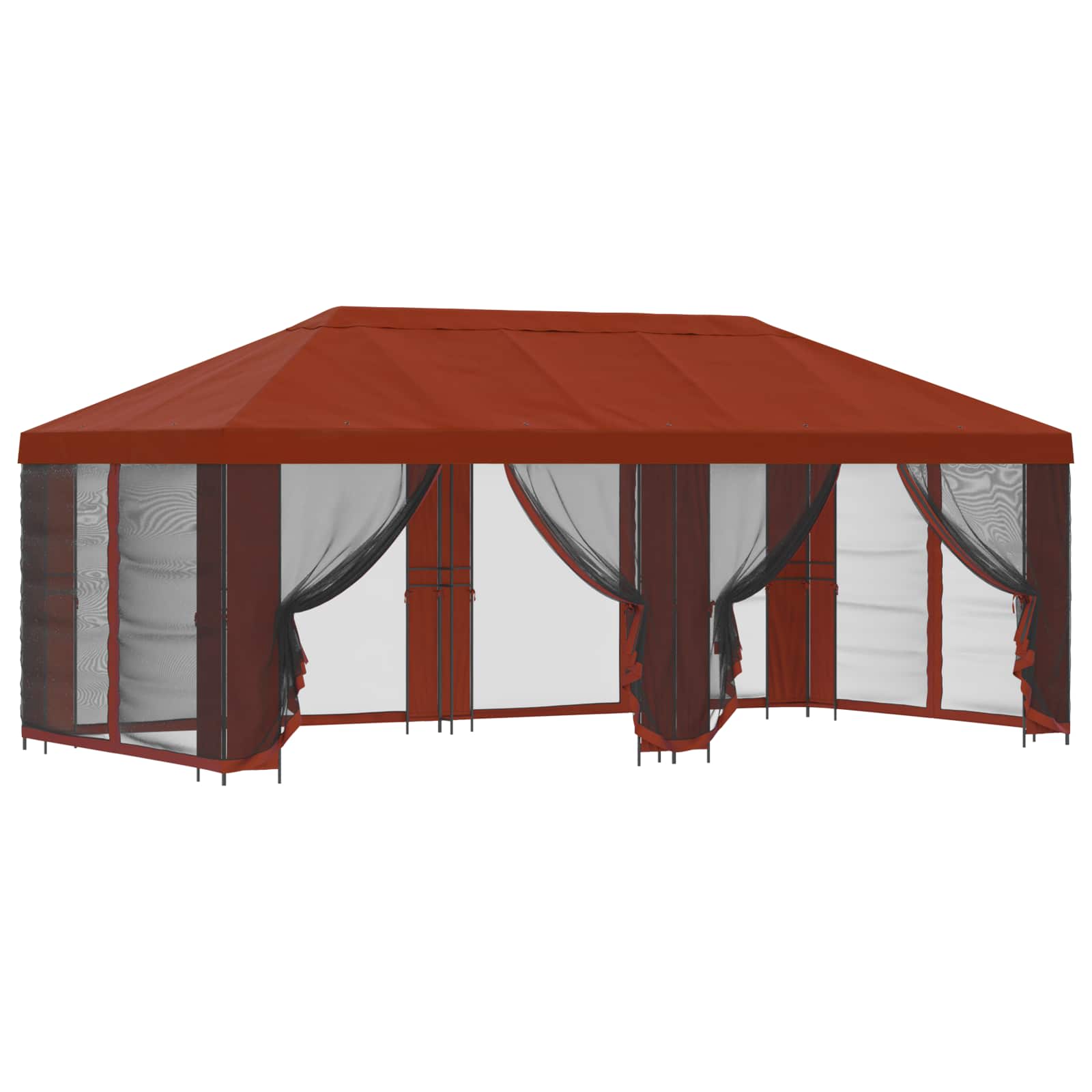 Κιόσκι με Πλαϊνές Τοίχους 6 x 3 m Τερακότα - Pakobazaar