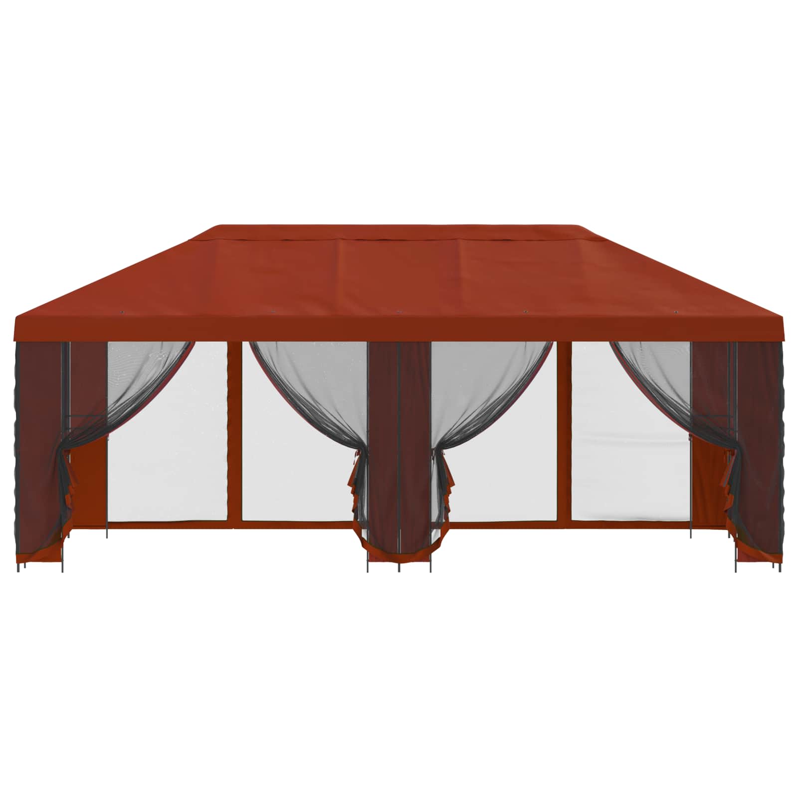 Κιόσκι με Πλαϊνές Τοίχους 6 x 3 m Τερακότα - Pakobazaar