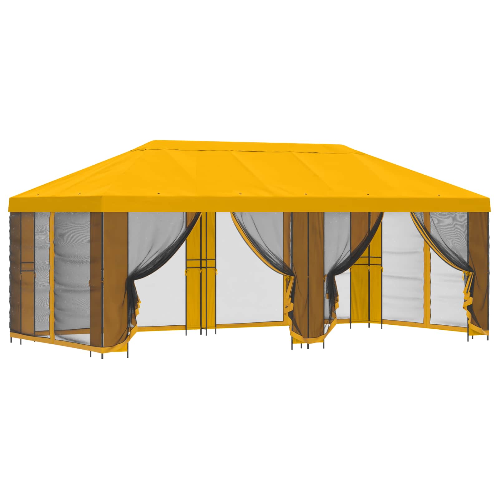 Κιόσκι με Πλαϊνές Τοίχους 6 x 3 m Κίτρινο - Pakobazaar