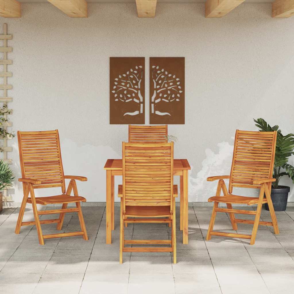 Σέτ φαγητού για κήπο 5 pcs Καφέ Στερεό Ξύλο Ακακίας - Pakobazaar