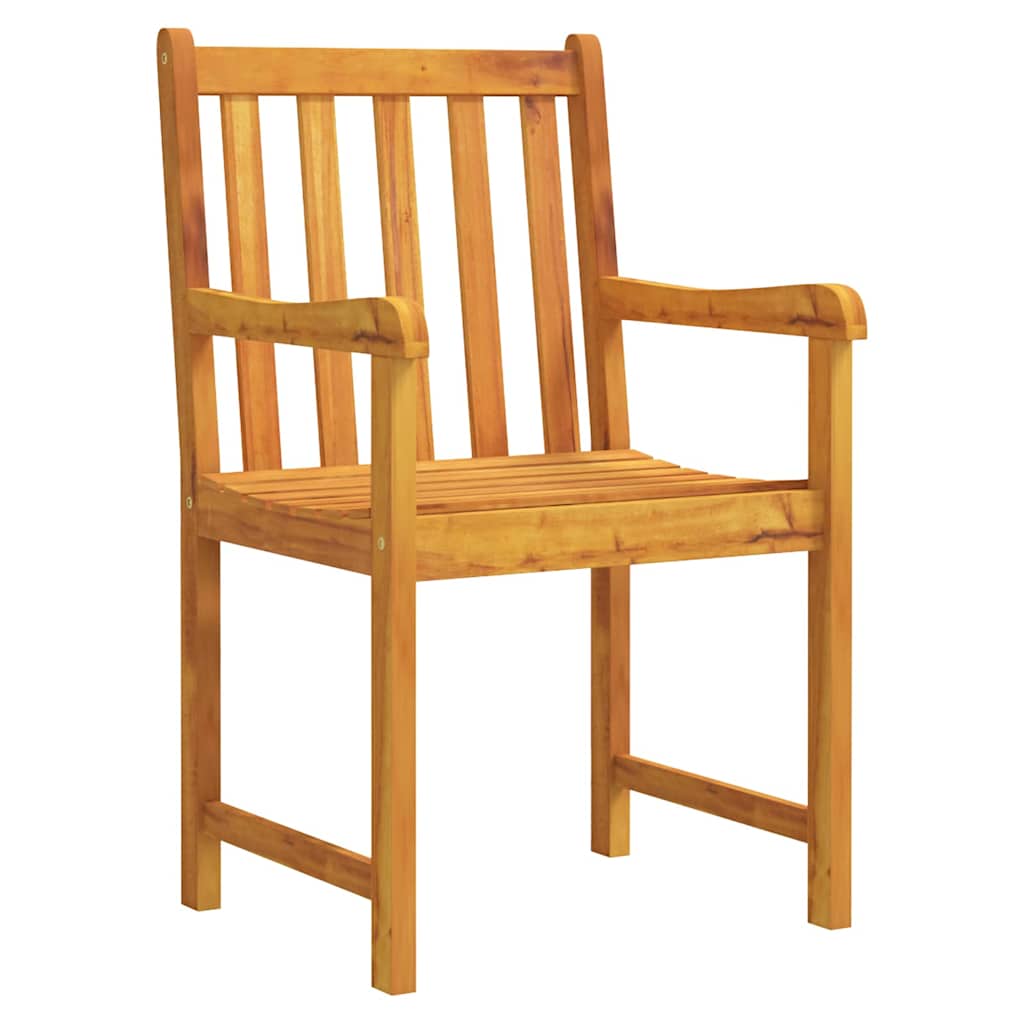 Σέτ φαγητού για κήπο 5 pcs Καφέ Μασίφ ξύλο ακακίας