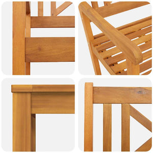 Σέτ φαγητού για κήπο 5 pcs Καφέ Στερεό Ξύλο Ακακίας - Pakobazaar