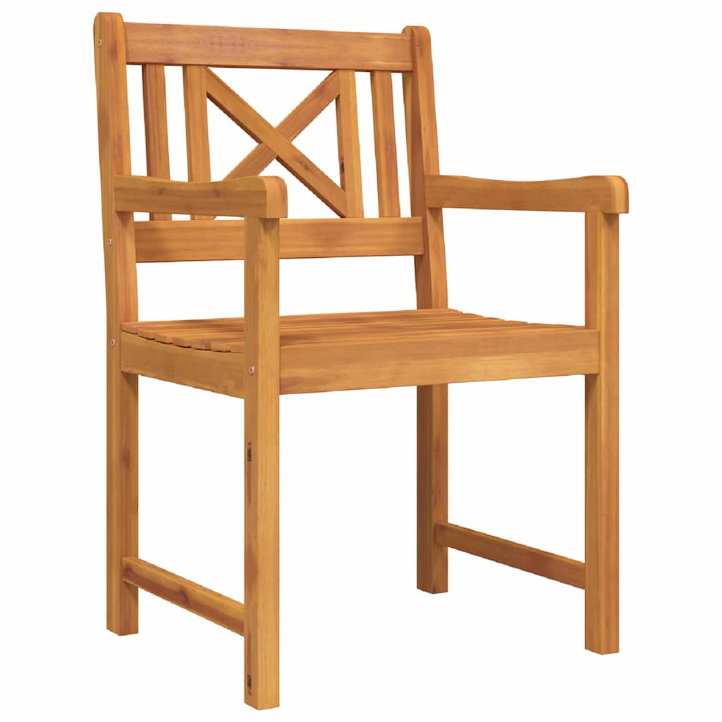 Σέτ φαγητού για κήπο 5 pcs Καφέ Μασίφ ξύλο ακακίας