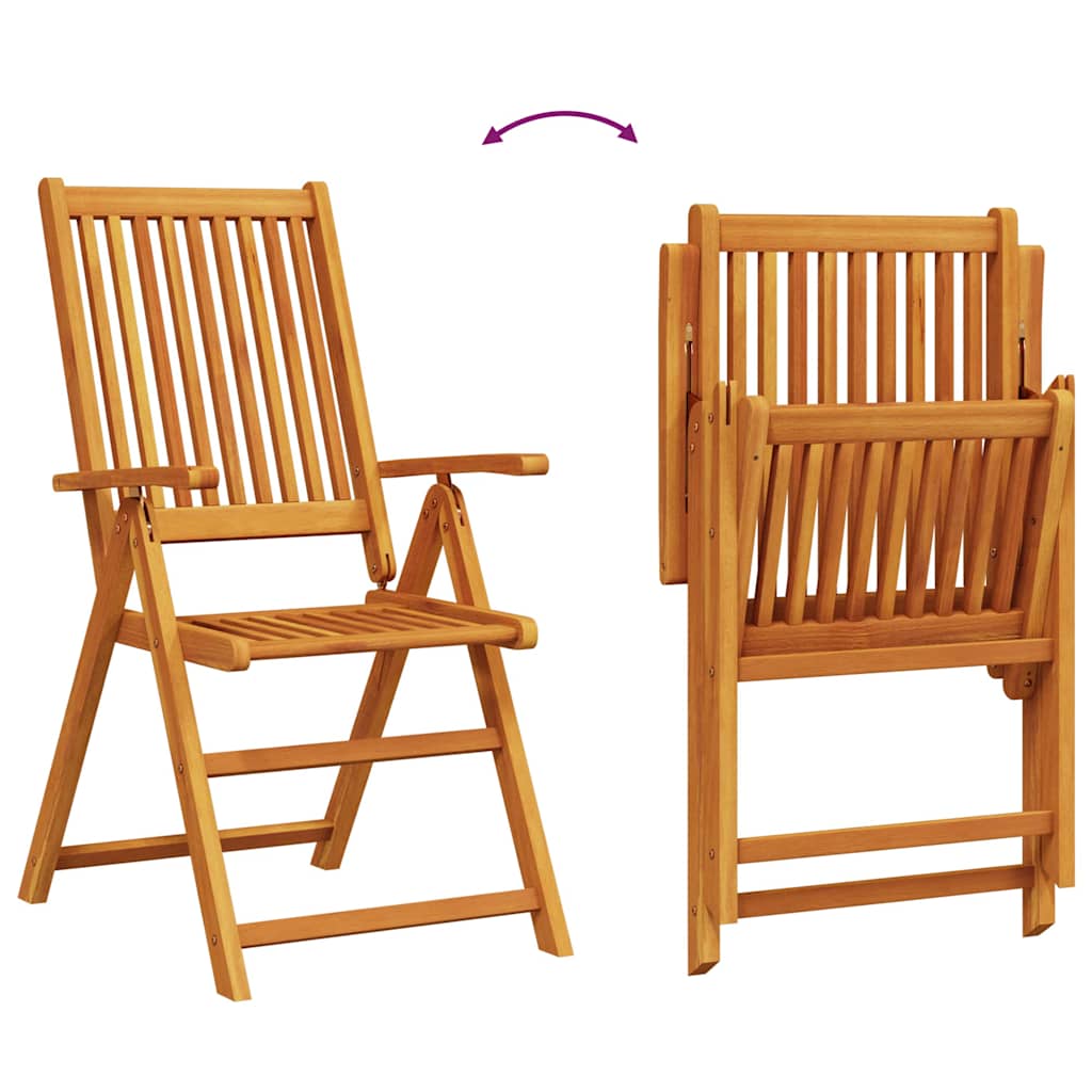 Σέτ φαγητού για κήπο 7 pcs Καφέ Στερεό Ξύλο Ακακίας