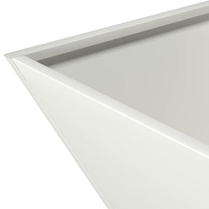 Γλάστρα Κήπου Λευκό 35 x 35 x 15 εκ. Ψυχρής έλασης χάλυβας