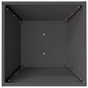 Γλάστρα Κήπου Μαύρο 40 x 40 x 15 cm Ψυχρής έλασης χάλυβας