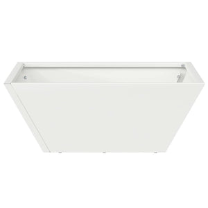 Γλάστρα Κήπου Λευκό 40 x 40 x 15 cm Ψυχρής έλασης χάλυβας