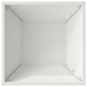 Γλάστρα Κήπου Λευκό 40 x 40 x 15 cm Ψυχρής έλασης χάλυβας