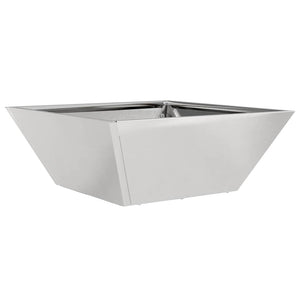 Γλάστρα Κήπου 5 τμχ. Ασημί 40 x 40 x 15 cm Ανοξείδωτο Ατσάλι