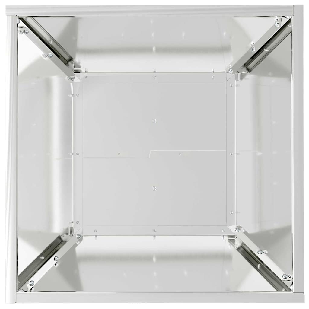 Γλάστρα Κήπου Ασημί 40 x 40 x 15 cm Επικαλυμμένος Χάλυβας - Pakobazaar