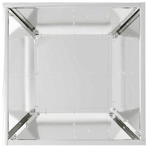 Γλάστρα Κήπου Ασημί 40 x 40 x 15 cm Επικαλυμμένος Χάλυβας - Pakobazaar